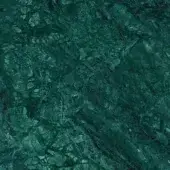 Green Guatemalan marble texture with dense veining and fissures, matte finish, organic pattern, studio shot against dark background.